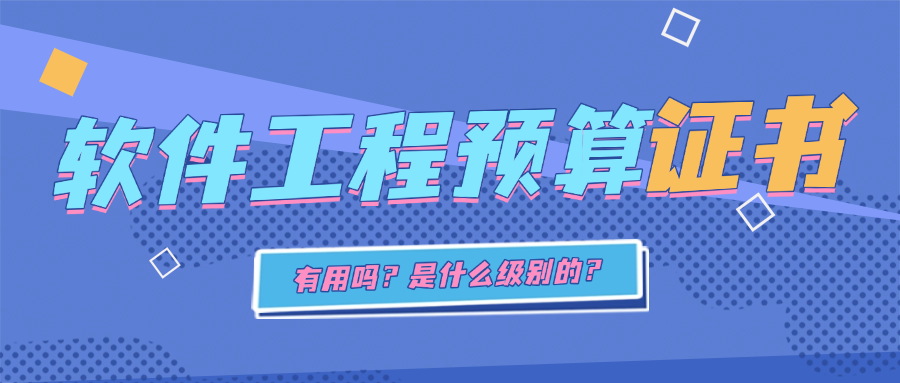 软件工程预算证书有用吗？是什么级别的？