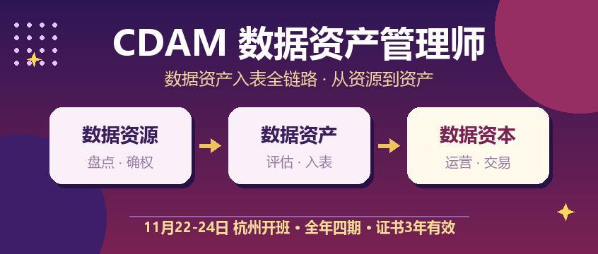 数据资产入表，缺的不是工具是人：CDAM证书拆解